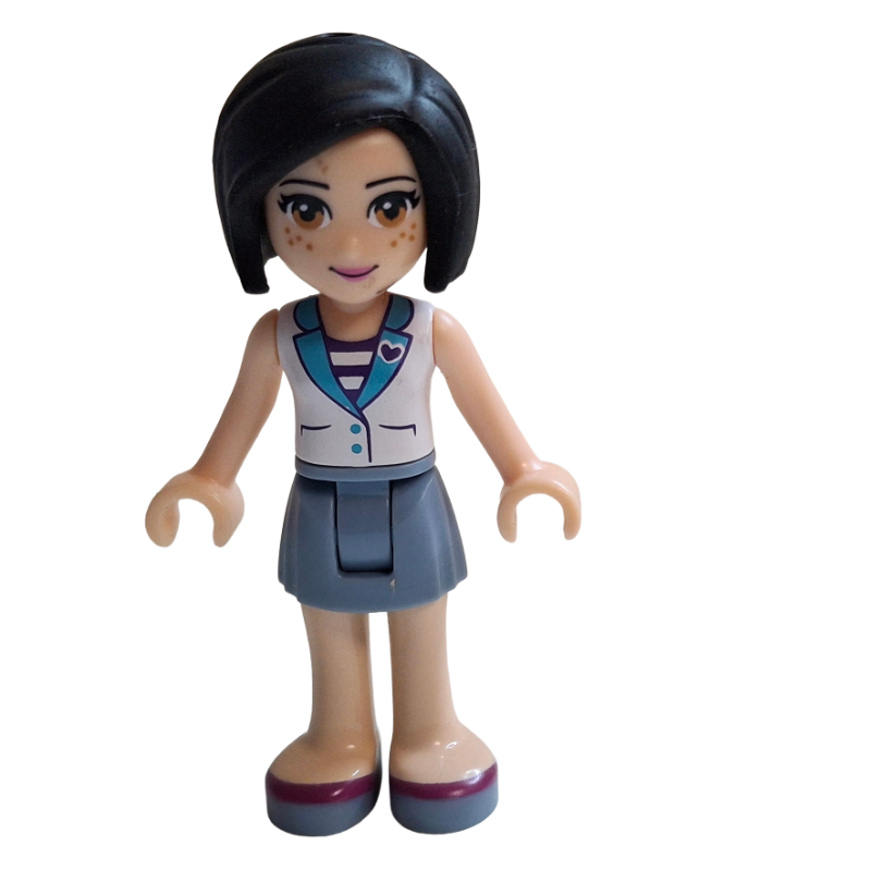 Lego Sandra - White Vest, Sand Green Skirt