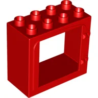 Duplo Door / Window Frame with Raised Door Outline / Red