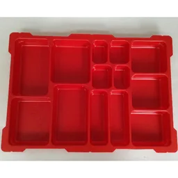 Storage / Sorting Tray, Dacta, 13 Cups [For New Style Storage Bins] / Red