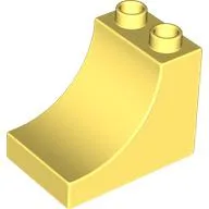 Duplo Brick 2 x 3 x 2 with Curve / Bright Light Yellow