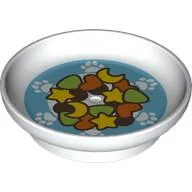 Duplo Dish with Hearts, Stars, Moons, and Triangles Print
