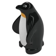 Duplo Animal Penguin with White and Yellow Chest Print, Round Eyes / Black