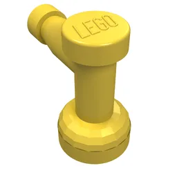 Tap 1 x 1 without Hole in Spout / Yellow