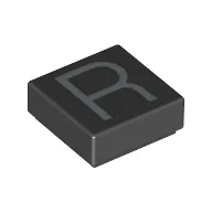 Tile 1 x 1 with letter Capital R Print