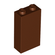 Lego Brick 1 x 2 x 3 with Bottom Stud Holder / Reddish Brown