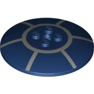 Dish 6 x 6 Inverted (Radar) with White Circle, 6 Spokes Print