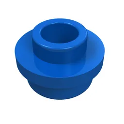 Plate Round 1 x 1 with Open Stud / Blue
