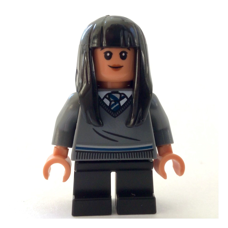 Lego Cho Chang - Dark Bluish Grey Sweater, Black Legs, Rubber Hair