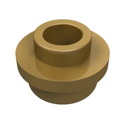 Plate Round 1 x 1 with Open Stud / Pearl Gold
