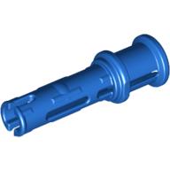 Lego Technic Pin Long with Friction Ridges Lengthwise and Stop Bush [3 Lateral Holes, Big Pin Hole] / Blue