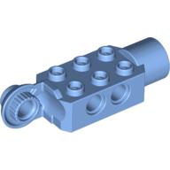 Lego Technic Brick Special 2 x 3 with Pin Holes, Rotation Joint Ball Half [Vertical Side], Rotation Joint Socket / Medium Blue