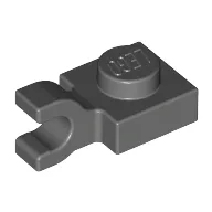 Plate Special 1 x 1 with Clip Horizontal [Thick U Clip] / Dark Bluish Gray