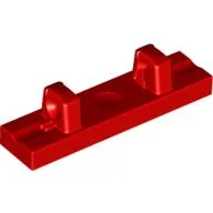 Hinge Tile 1 x 4 Locking Dual 1 Fingers on Top [4 Locking Ridges] / Red