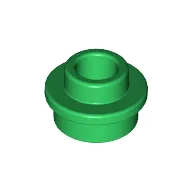 Plate Round 1 x 1 with Open Stud / Green
