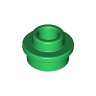 Lego Plate Round 1 x 1 with Open Stud / Green