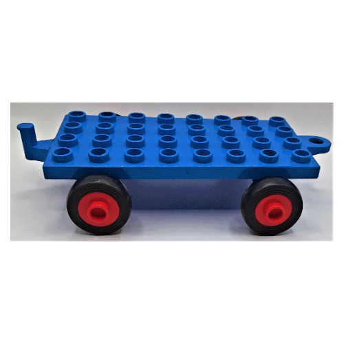 Lego Duplo Car Base 4 x 8 x 1/3 with Old Style Closed Hitch End / Blue