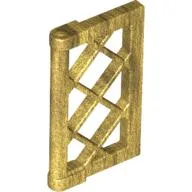 Window 1 x 2 x 3 Pane Latticed with Thick Corner Tabs / Pearl Gold