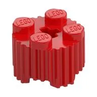 Brick Round 2 x 2 [Grill] / Red