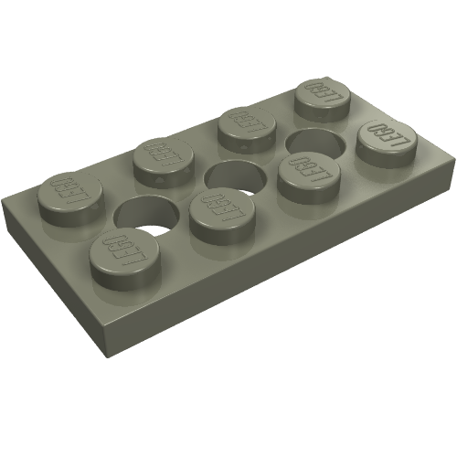 Lego Technic Plate 2 x 4 [3 Holes] / Dark Gray