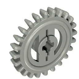 Technic Gear 24 Tooth Crown with Flat Teeth / Light Gray