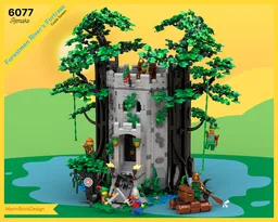 LEGO 6077 Remake Forestmen River's Fortress Instructions MOC - Lego Medieval Castle Fantasy Moc