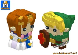 RB Link & Zelda Brickheadz