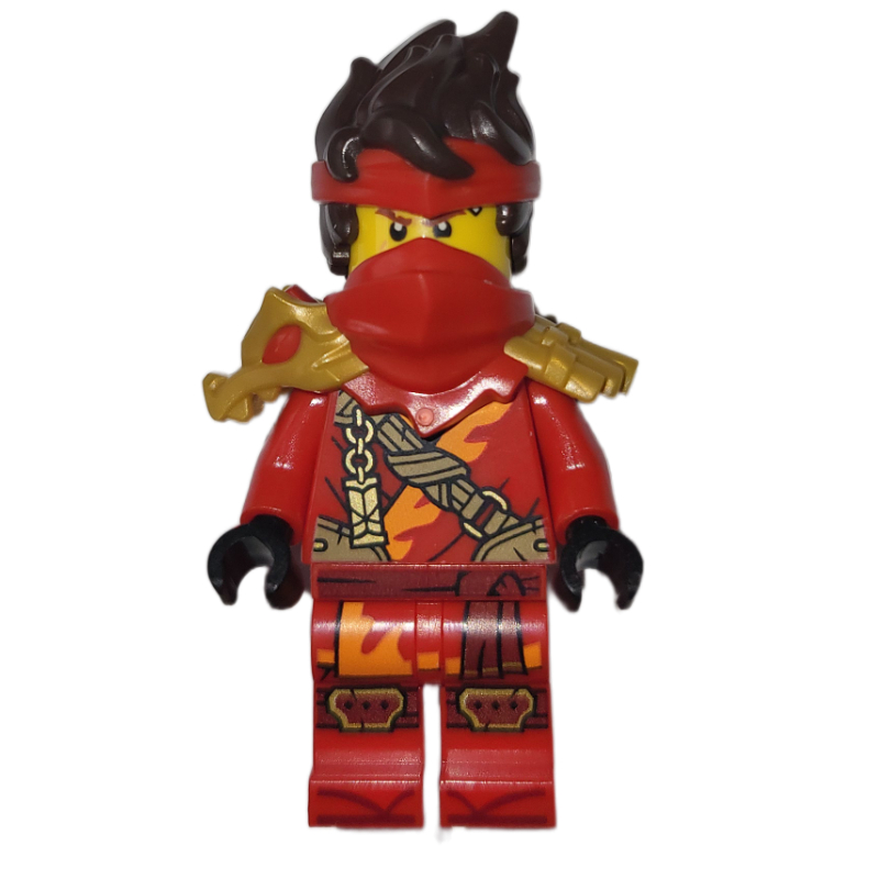 Lego Kai, Red Shoulder Armor and Mask, Hair