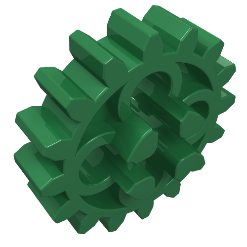 Lego Technic Gear 16 Tooth with Round Holes [Old Style] / Green