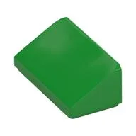 Brick Sloped 30° 1 x 2 x 2/3 / Bright Green