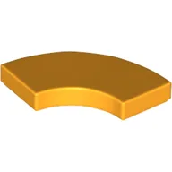 Tile 2 x 2 Curved, Macaroni / Bright Light Orange