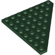 Wedge Plate 8 x 8 Cut Corner / Dark Green