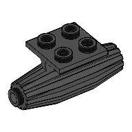 Engine, Strakes, 2 x 2 Thin Top Plate / Black