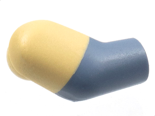 Lego Arm, Right with Molded Tan Short Sleeve  Pattern / Sand Blue