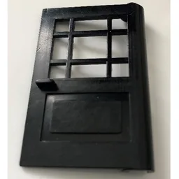 Minitalia Door 1 x 4 x 5 with 9 Panes / Black