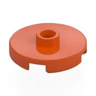 Plate Special Round 2 x 2 with Center Stud (Jumper Plate) / Reddish Orange