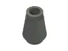 Cone 1 x 1 [Top Groove] / Dark Bluish Gray