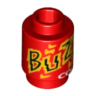 Brick Round 1 x 1 with 'Buzz Cola' Print