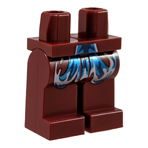 Lego Hips and Dark Red Legs with Blue and White Water Phoenix Tail Print / Dark Red