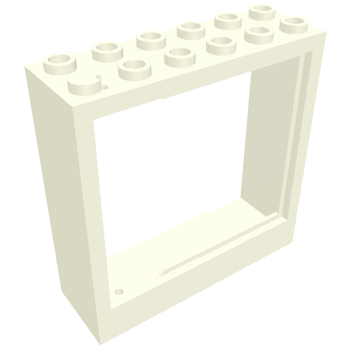 Lego Fabuland, Door Frame 2 x 6 x 5 / White