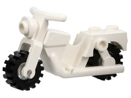 Motorcycle Town with Trans-Clear Wheels with Black Tires (x81 / 3464c02)