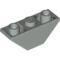 Brick Sloped Inverted 45° 3 x 1 Double with 2 Completely Open Studs / Light Gray