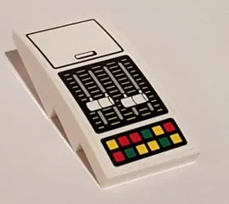 Slope, Curved 4 x 2 with Airplane Control Panel With Buttons, Levers and Hatch Pattern (Sticker) - Set 60022