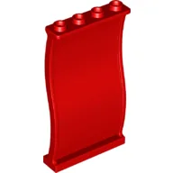 Wall Panel 1 x 4 x 6 Curved Vertically / Red