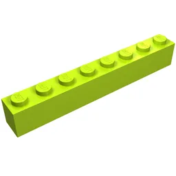 Brick 1 x 8 / Lime