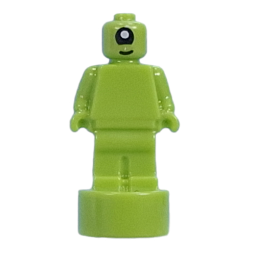 Lego Minifig Trophy Statuette, One-Eyed Alien Print / Lime