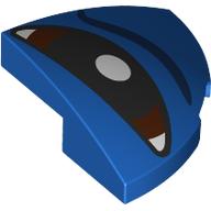 Lego Brick Round Corner, Curved 2 x 2 x 2/3 Quarter Circle with Black/Dark Brown Eye, White Pupil, Left print