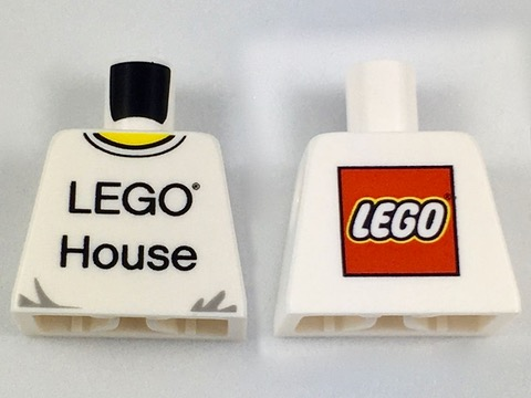 Lego Torso 'LEGO House' Front and LEGO Logo on Back Pattern