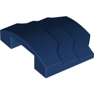 Lego Brick Curved 4 x 3 with 3 Layers, 1 x 3 Cutout on Underside / Dark Blue
