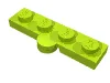 Hinge Plate 1 x 4 Swivel Top / Base - Solid Clip [Complete Assembly] / Lime