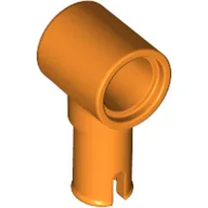 Technic Pin Connector Hub with 1 Pin with Friction Ridges Lengthwise [Centered Friction Ridge] / Orange